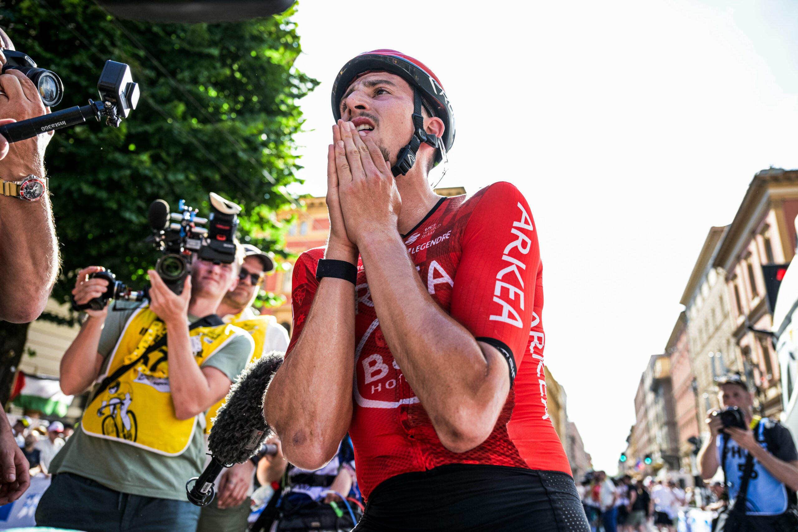 L'émotion de Kévin Vauquelin. Photo A.S.O./Charly Lopez